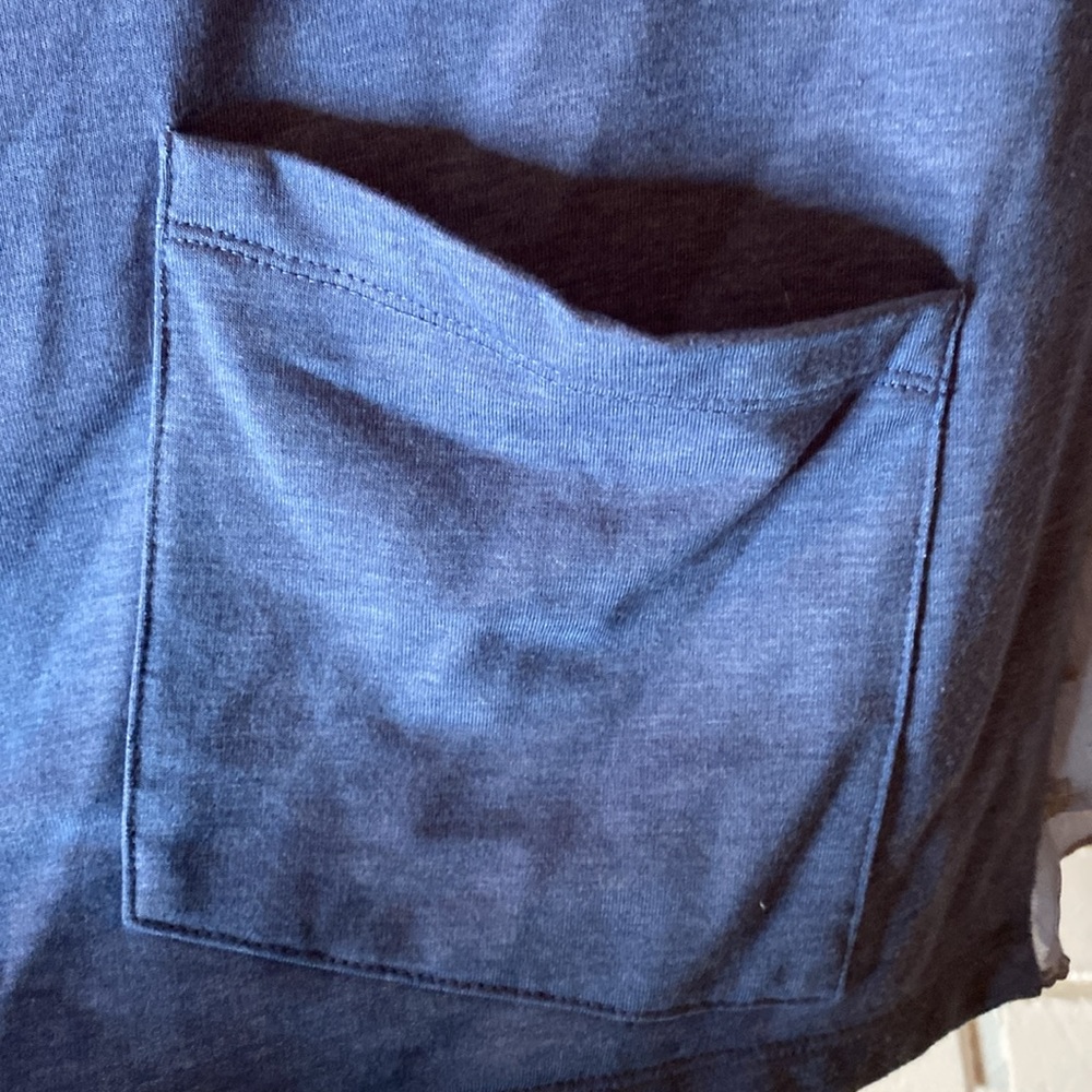 LOGO Lori Goldstein blue open front‎ cardigan Swiss dot detail - Picture 3 of 7